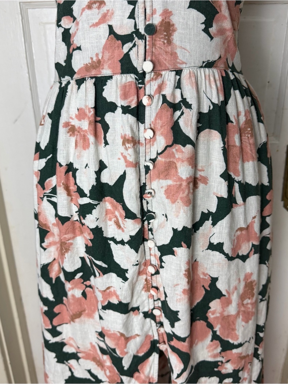 Abercrombie & Fitch Linen Blend Floral Maxi Dress - Picture 3 of 10